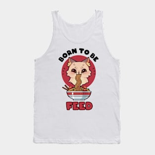 White cat eating spaghetti Tank Top